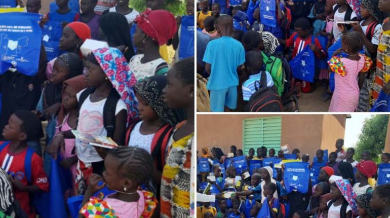 Donación kit escolar en el Ecole Elementaire de Diaware Kouta